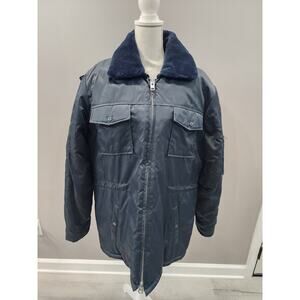 Vintage Sears Work Outerwear Puffer Puffy Jacket Mens Medium Tall Blue